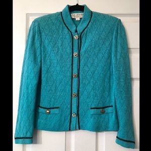 St John teal jacket size 2